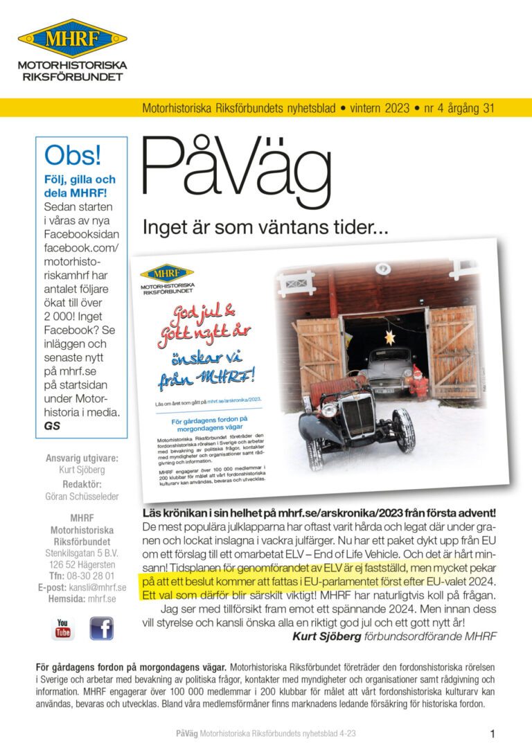 MHRFs nyhetsblad PåVäg 4-23